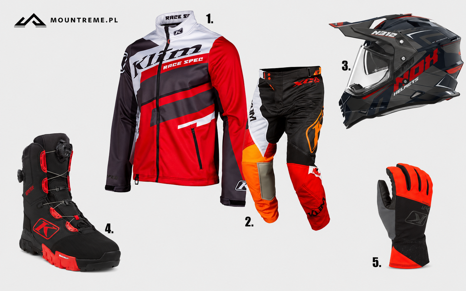 Outfit w kolorze biało-szarym